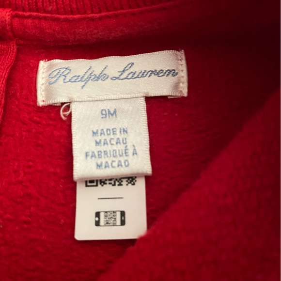 Ralph Lauren Sweatshirt Bear Ski Baby Girl Dress - Picture 7 of 7